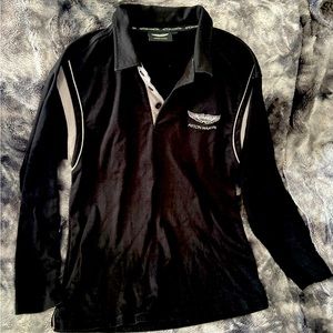 Aston Martin Luxury Car Brand long sleeve 3 button collar shirt.